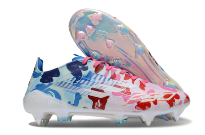 Men's Adidas F50+ Elite FG Football Boots - Pink/White/Red/Blue
