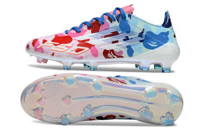 Men's Adidas F50+ Elite FG Football Boots - Pink/White/Red/Blue