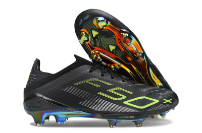 Unisex Adidas F50+ Lightstrike Pro FG Football Boots - Black/Silver/Yellow