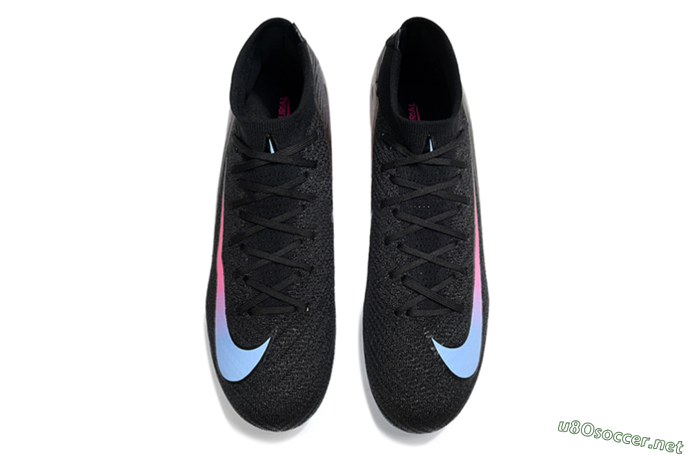 Unisex Nike Air Zoom Mercurial Superfly 10 Elite FG Football Boots - Black/Blue/Pink 4