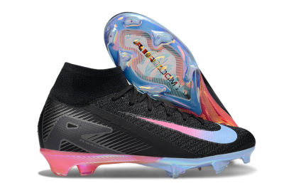 Unisex Nike Air Zoom Mercurial Superfly 10 Elite FG Football Boots - Black/Blue/Pink