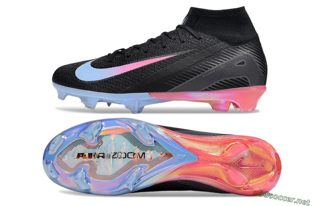 Unisex Nike Air Zoom Mercurial Superfly 10 Elite FG Football Boots - Black/Blue/Pink 1