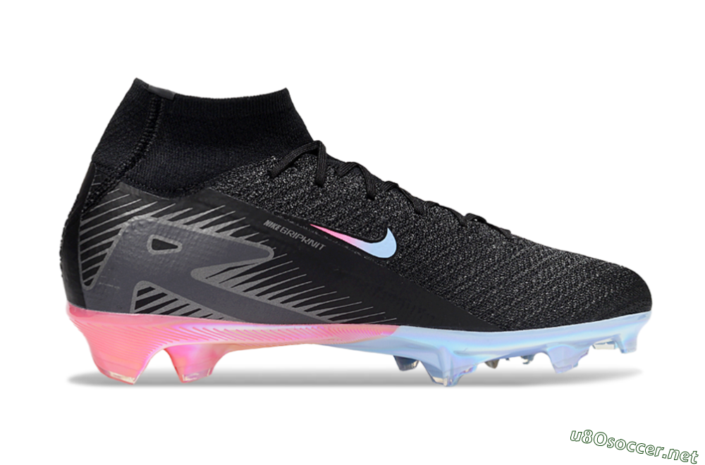 Unisex Nike Air Zoom Mercurial Superfly 10 Elite FG Football Boots - Black/Blue/Pink 7