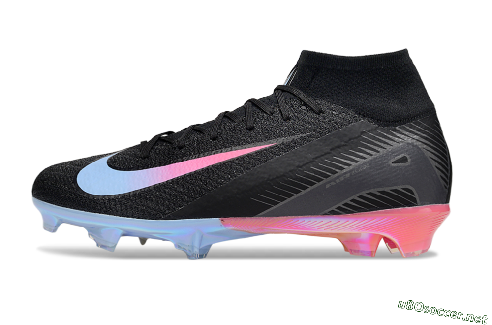 Unisex Nike Air Zoom Mercurial Superfly 10 Elite FG Football Boots - Black/Blue/Pink 0