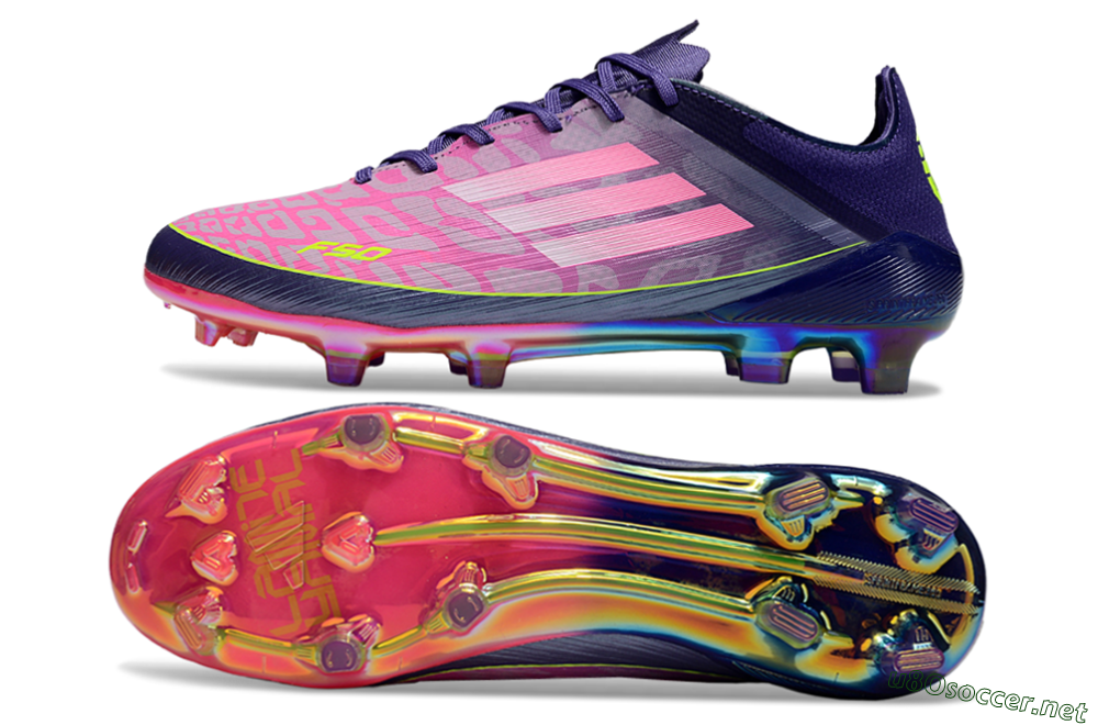 Men's Adidas F50 Elite FG Football Boots - Pink/Yellow/Blue 1