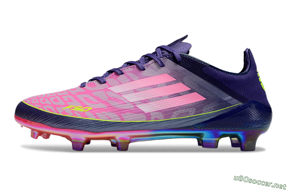 Men's Adidas F50 Elite FG Football Boots - Pink/Yellow/Blue 0
