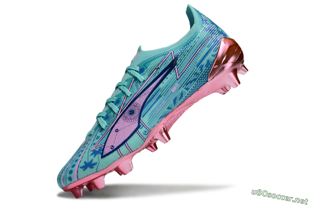 Men's Puma Ultra Ultimate FG Football Boots - Jade/Blue/Pink 5