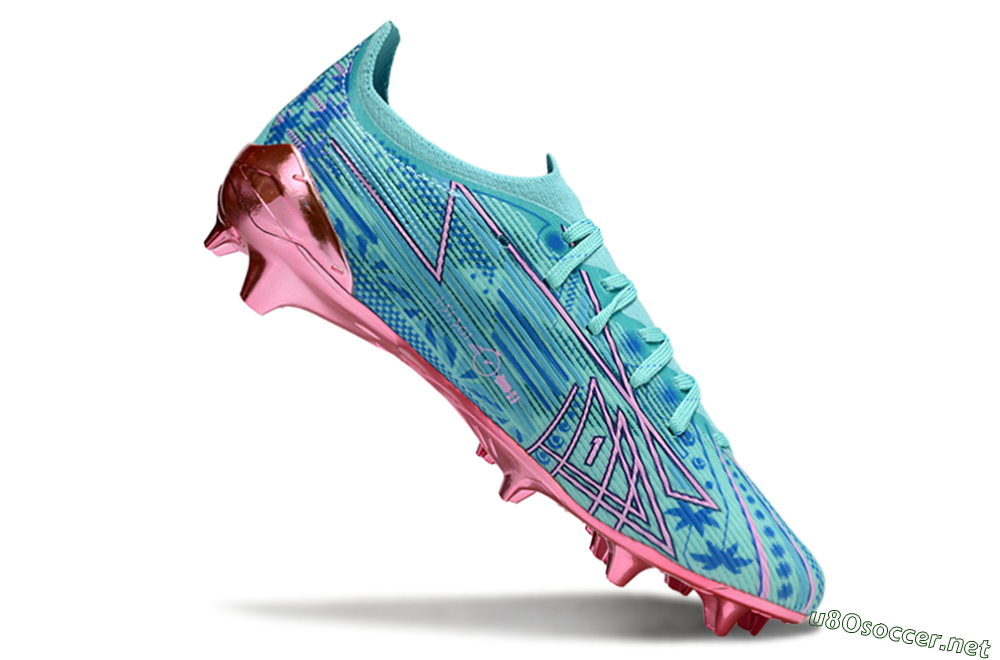Men's Puma Ultra Ultimate FG Football Boots - Jade/Blue/Pink 4