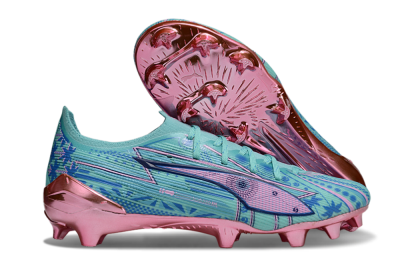 Men's Puma Ultra Ultimate FG Football Boots - Jade/Blue/Pink