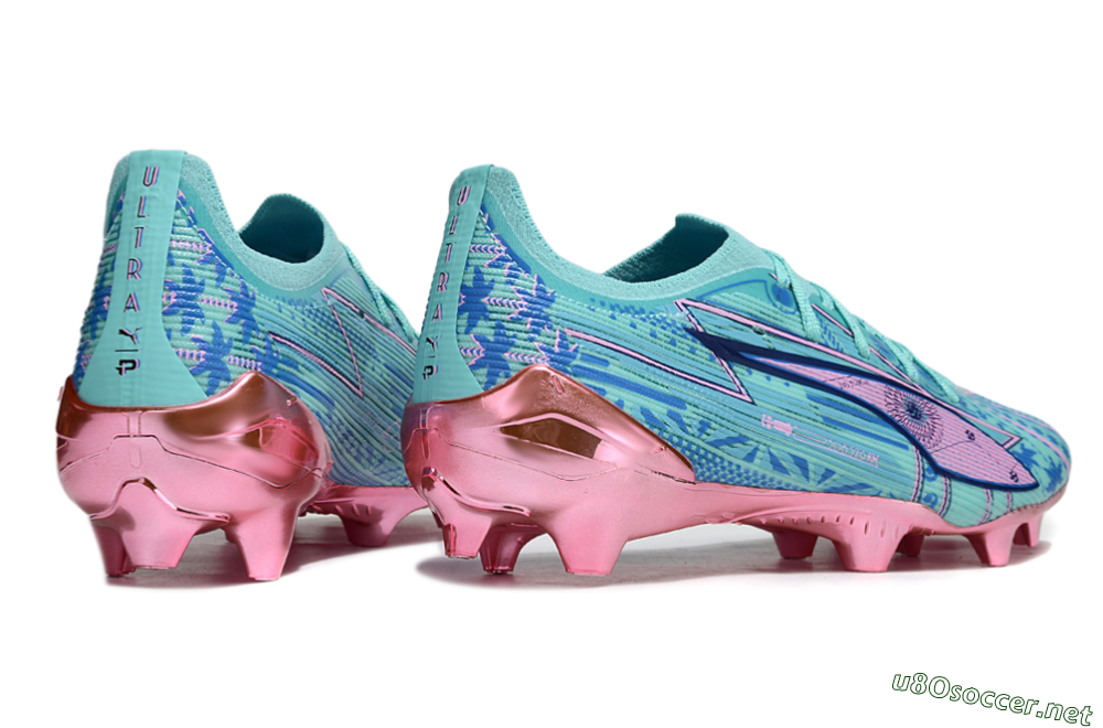 Men's Puma Ultra Ultimate FG Football Boots - Jade/Blue/Pink 6