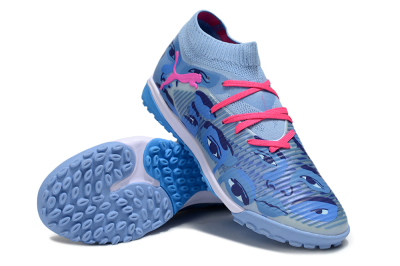 Men's Puma Future 8 Ultimate TF Football Shoes - Blue/Pink/White