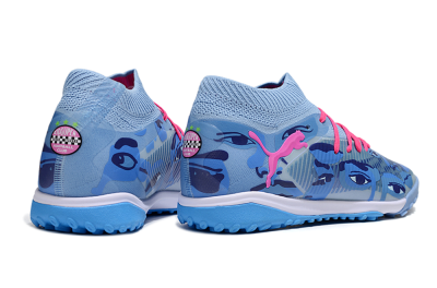 Men's Puma Future 8 Ultimate TF Football Shoes - Blue/Pink/White