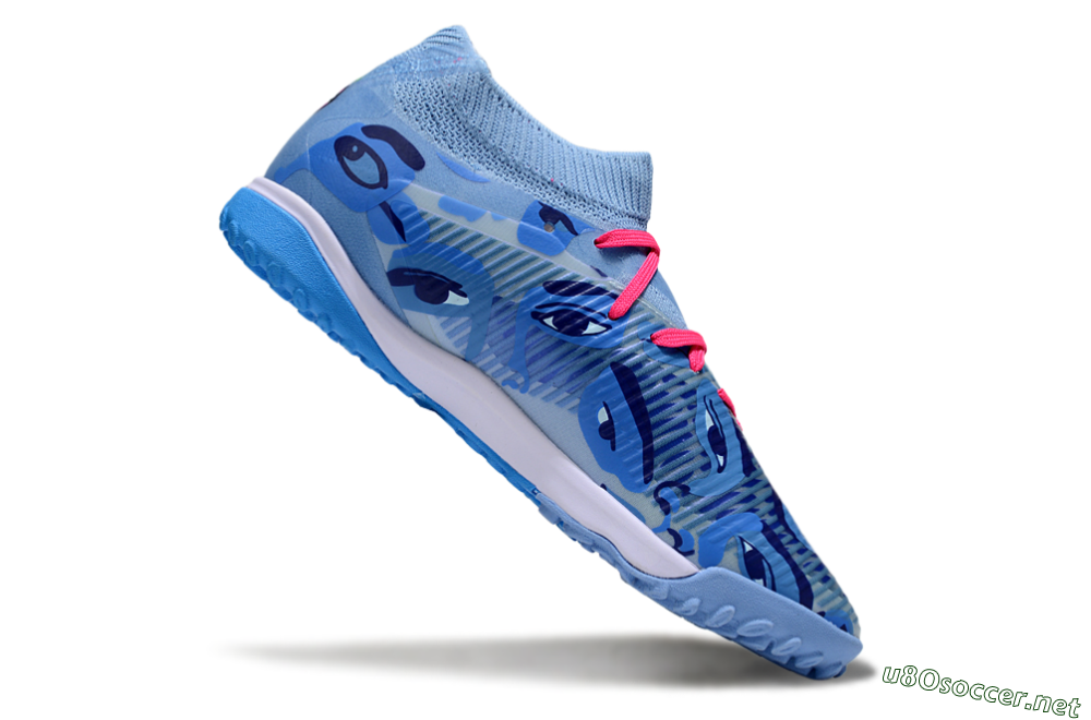 Men's Puma Future 8 Ultimate TF Football Shoes - Blue/Pink/White 4