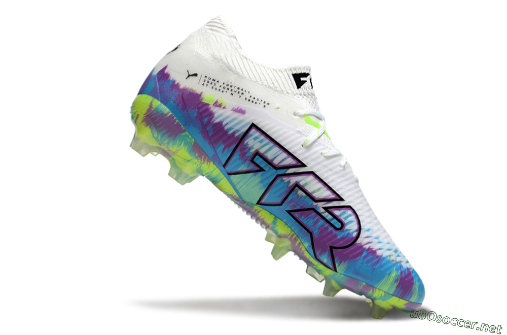 Men's Puma Future 8 Ultimate FG Football Boots - White/Blue/Yellow 4