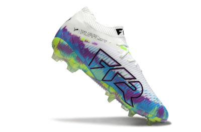 Men's Puma Future 8 Ultimate FG Football Boots - White/Blue/Yellow