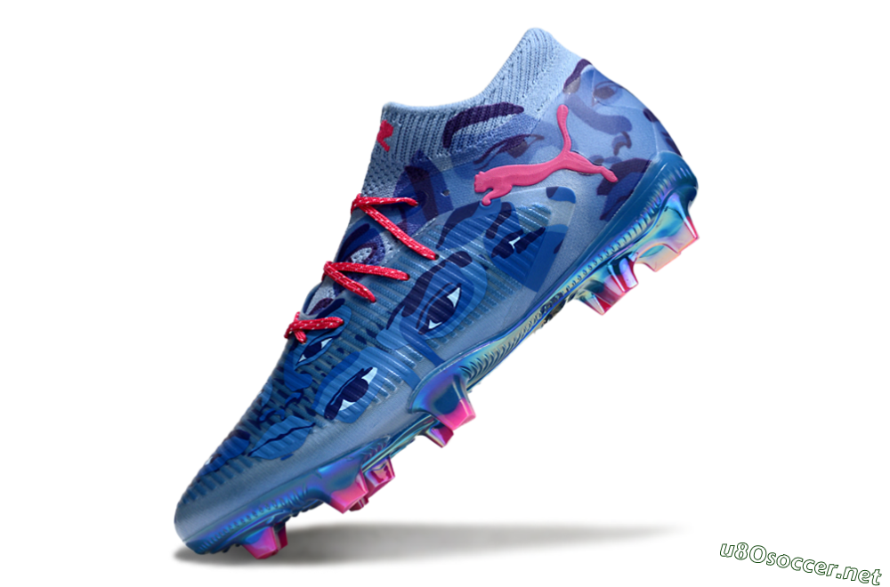 Men's Puma Future 8 Ultimate FG Football Boots - Blue/Pink/Gold 5