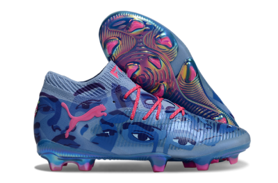 Men's Puma Future 8 Ultimate FG Football Boots - Blue/Pink/Gold