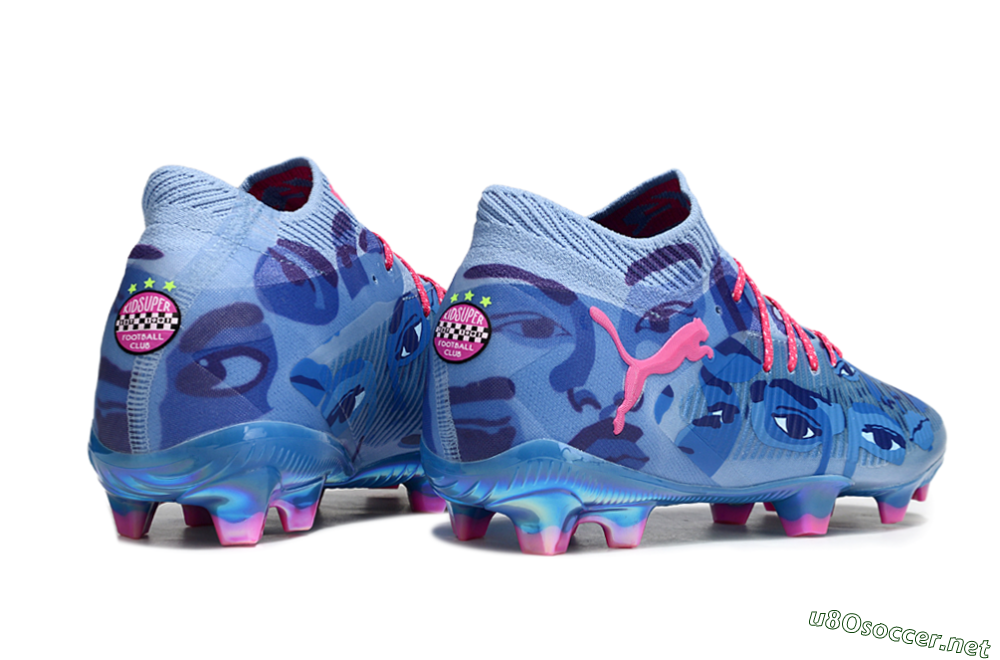 Men's Puma Future 8 Ultimate FG Football Boots - Blue/Pink/Gold 6