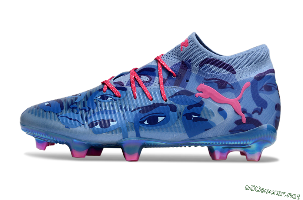 Men's Puma Future 8 Ultimate FG Football Boots - Blue/Pink/Gold 0
