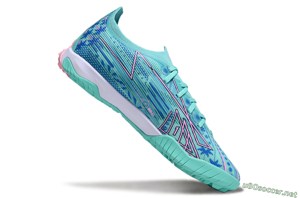 Men's Puma Ultra Ultimate TF Football Shoes - Jade/Blue/Pink 4