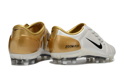 Men's Nike Air Zoom Total 90 III FG Football Boots - White/Black/Gold