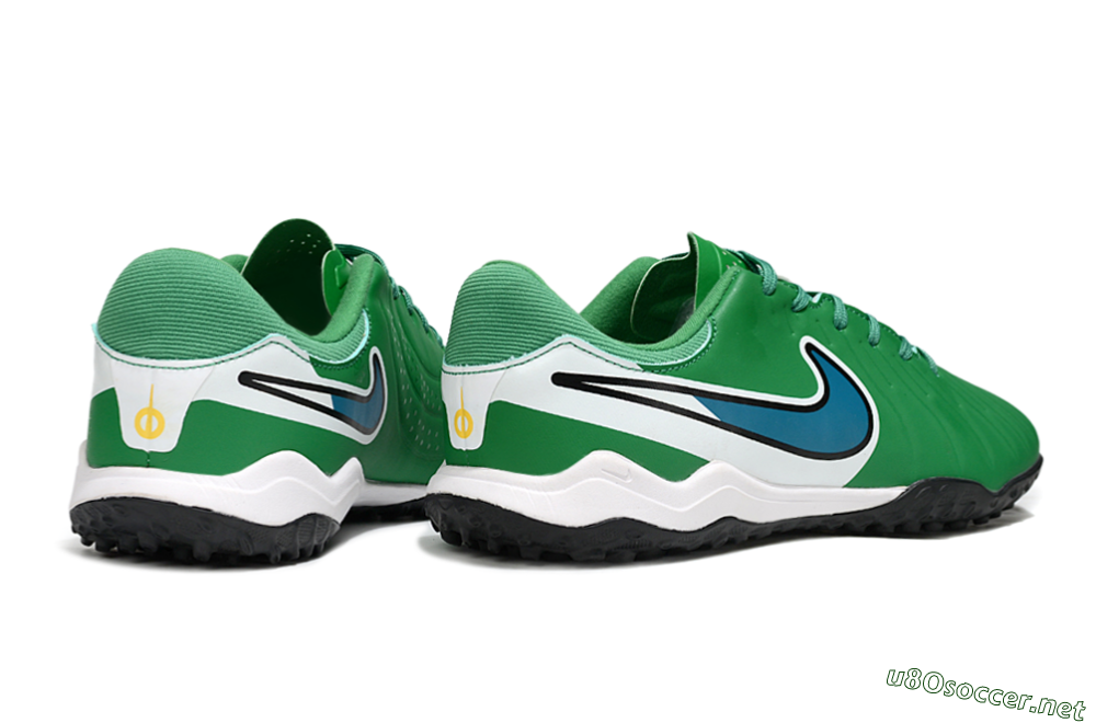 Men's Nike Tiempo Legend 10 Elite TF Football Shoes - Green/Blue/White 6