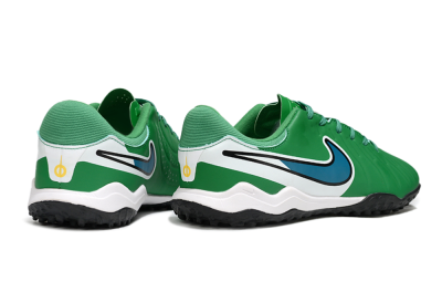 Men's Nike Tiempo Legend 10 Elite TF Football Shoes - Green/Blue/White