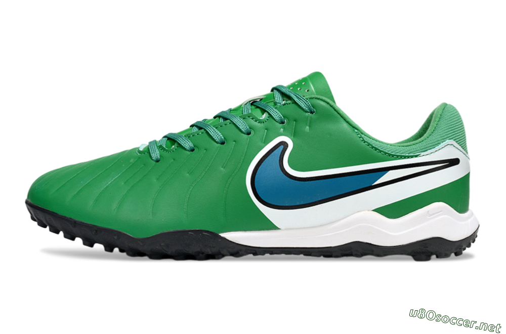 Men's Nike Tiempo Legend 10 Elite TF Football Shoes - Green/Blue/White 0
