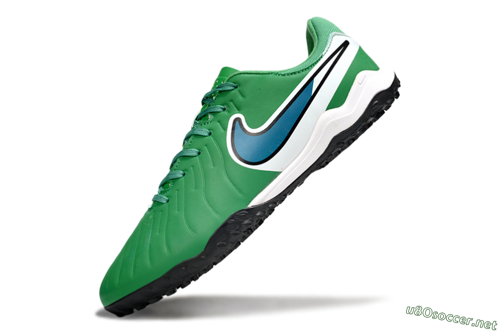 Men's Nike Tiempo Legend 10 Elite TF Football Shoes - Green/Blue/White 5