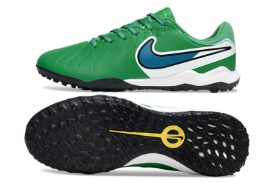 Men's Nike Tiempo Legend 10 Elite TF Football Shoes - Green/Blue/White