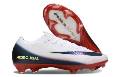 Unisex Nike Air Zoom Mercurial Vapor 16 Elite FG Football Boots - White/Blue/Yellow
