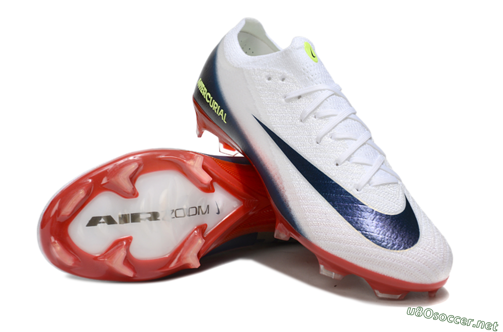 Unisex Nike Air Zoom Mercurial Vapor 16 Elite FG Football Boots - White/Blue/Yellow 3