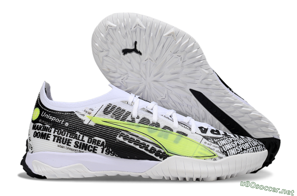 Men's Puma Ultra Ultimate TF Football Shoes - Black/White/Red 2