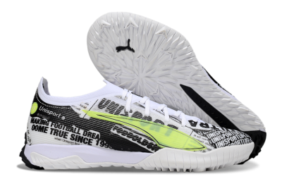 Men's Puma Ultra Ultimate TF Football Shoes - Black/White/Red