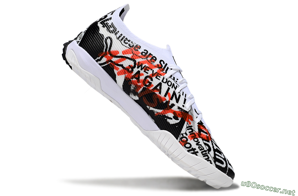 Men's Puma Ultra Ultimate TF Football Shoes - Black/White/Red 4