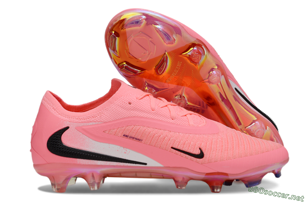 Unisex Nike Phantom 6 Elite Low FG Football Boots - Pink/White/Black 2