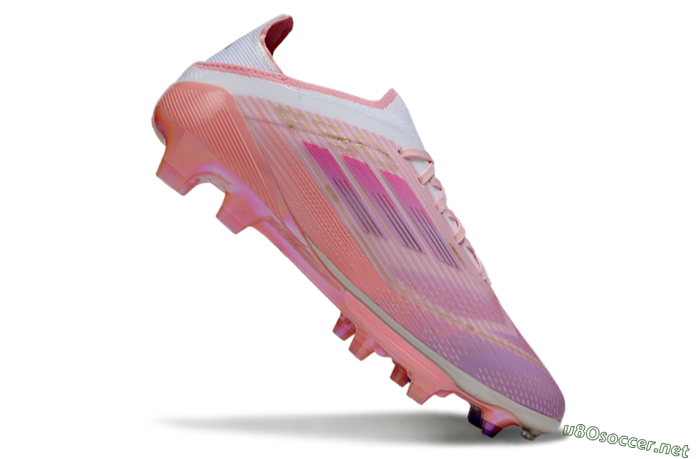 Unisex Adidas F50 Lightstrike Pro FG Football Boots - Pink/Purple/Gold 5