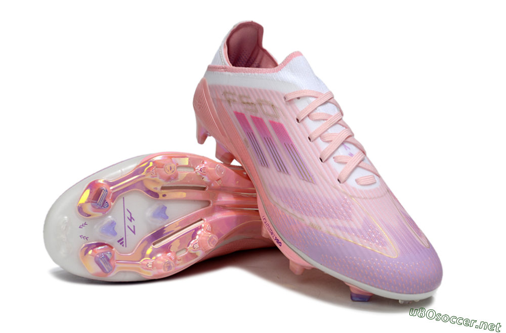 Unisex Adidas F50 Lightstrike Pro FG Football Boots - Pink/Purple/Gold 4