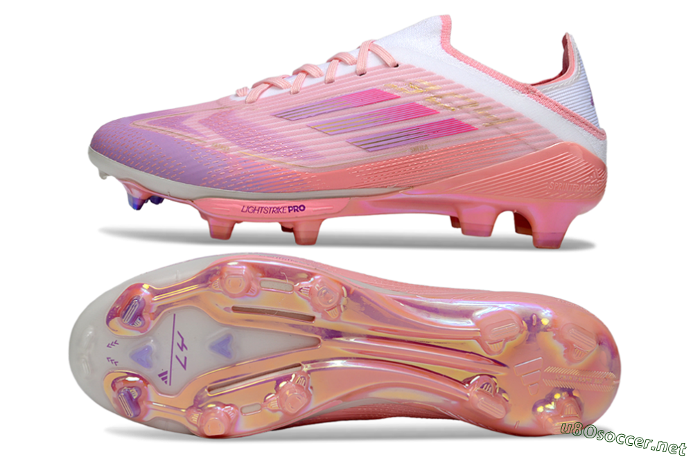Unisex Adidas F50 Lightstrike Pro FG Football Boots - Pink/Purple/Gold 1