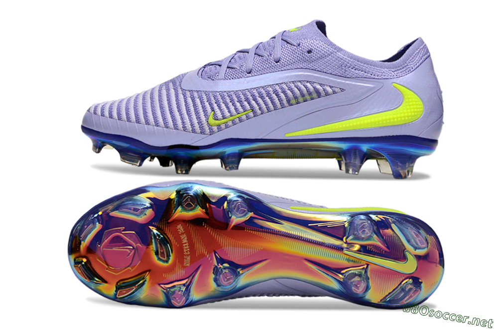 Unisex Nike Phantom 6 Elite Low FG Football Boots - Purple/Yellow/Gold 1