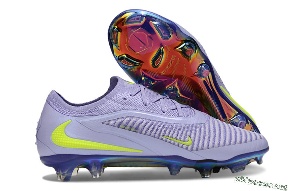 Unisex Nike Phantom 6 Elite Low FG Football Boots - Purple/Yellow/Gold 2
