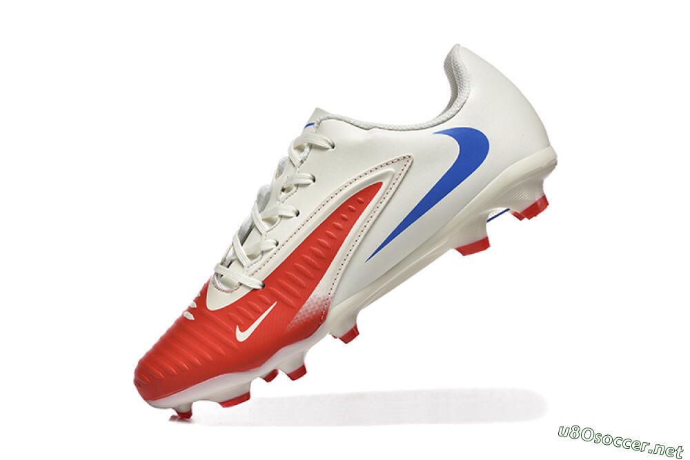 Men's Nike Phantom 6 Elite Low FG Football Boots - Red/White/Blue 8