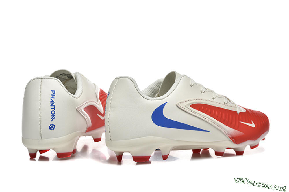 Men's Nike Phantom 6 Elite Low FG Football Boots - Red/White/Blue 9