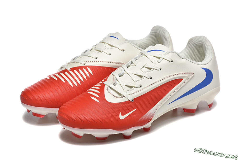 Men's Nike Phantom 6 Elite Low FG Football Boots - Red/White/Blue 5
