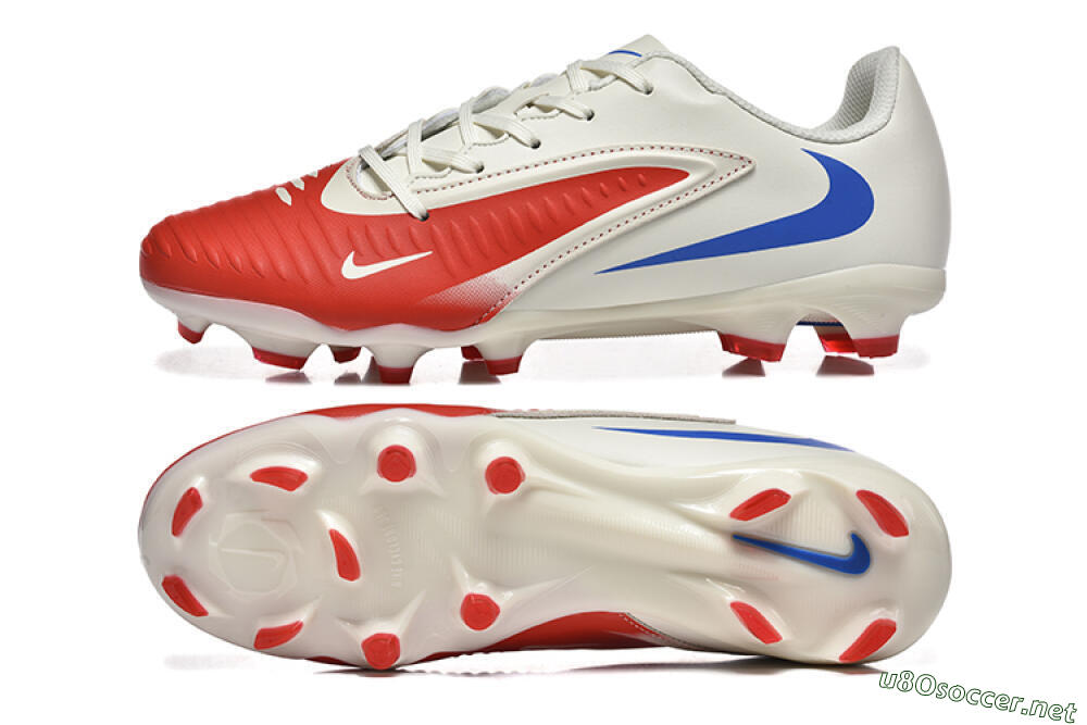 Men's Nike Phantom 6 Elite Low FG Football Boots - Red/White/Blue 1