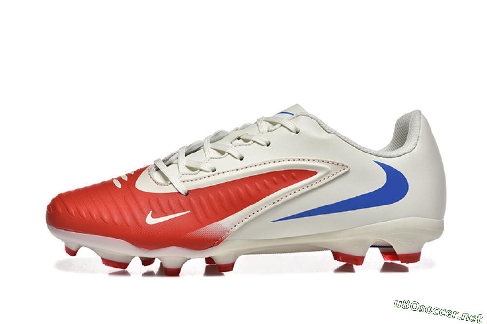 Men's Nike Phantom 6 Elite Low FG Football Boots - Red/White/Blue 0