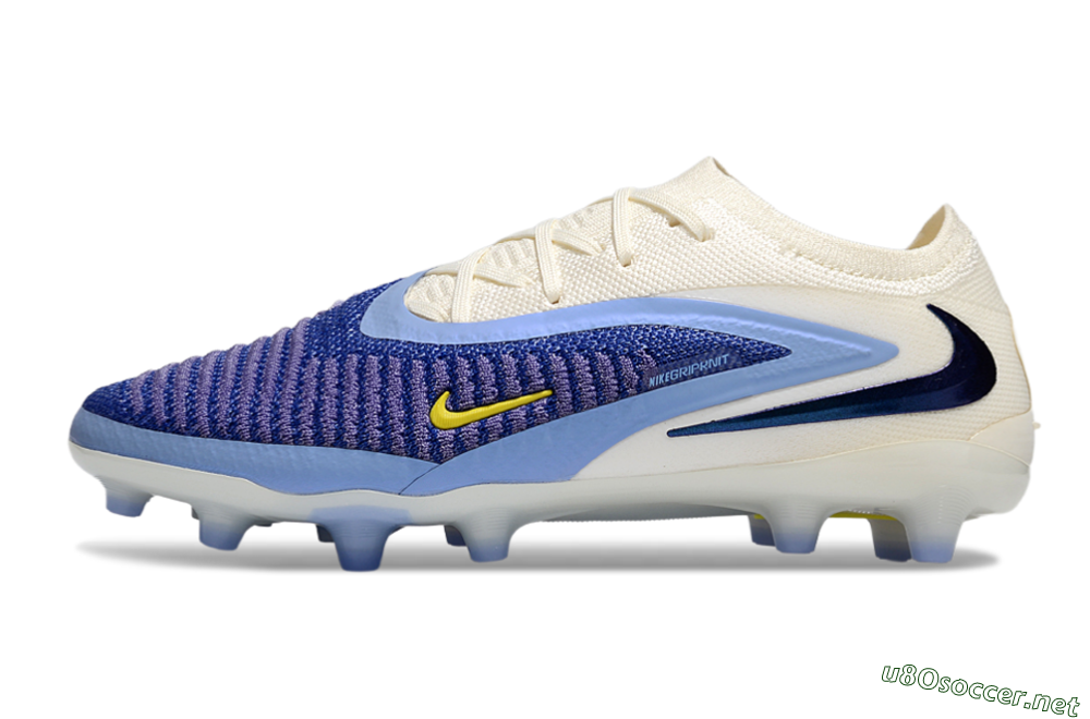 Unisex Nike Phantom 6 Elite Low FG Football Boots - Blue/White/Yellow 0