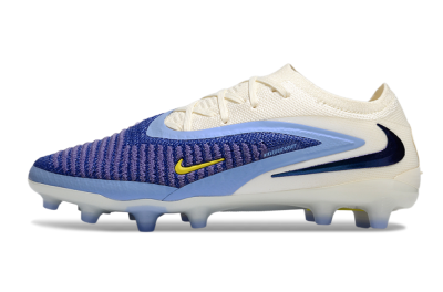 Unisex Nike Phantom 6 Elite Low FG Football Boots - Blue/White/Yellow