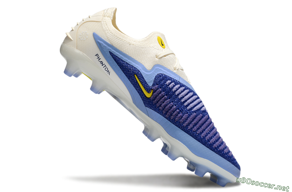 Unisex Nike Phantom 6 Elite Low FG Football Boots - Blue/White/Yellow 4