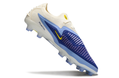 Unisex Nike Phantom 6 Elite Low FG Football Boots - Blue/White/Yellow